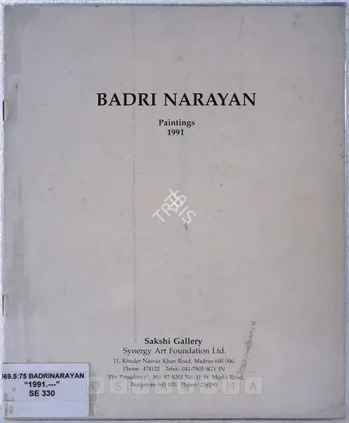 Badri Narayan (Artist), Badri Narayan, 1991, Solo Exhibition Catalogue