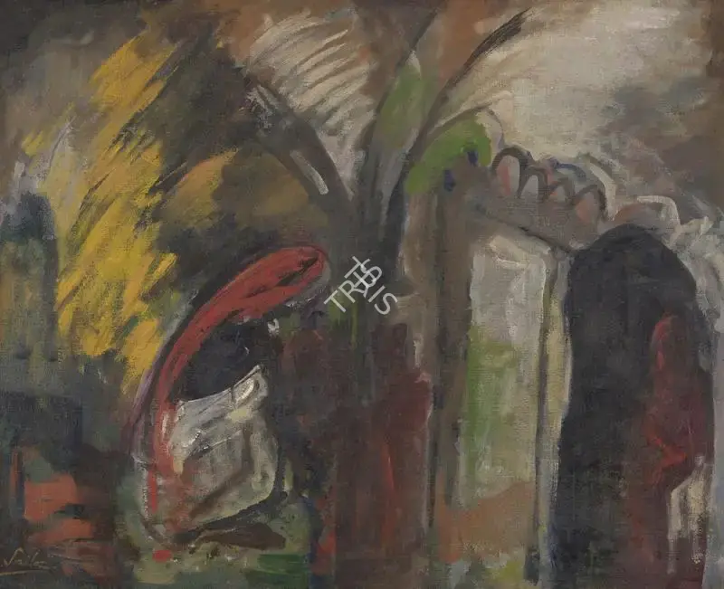 Mookherjea, Sailoz (Artist). Untitled, n.d. | Painting, Sa.Mum/26.03.19, 2019 · Saffronart