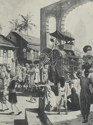 Raja Ravi Varma (Artist), Udaipur Procession, 1904, Painting