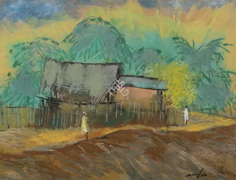 Gopal Ghose (Artist), Landscape, 1962, Painting