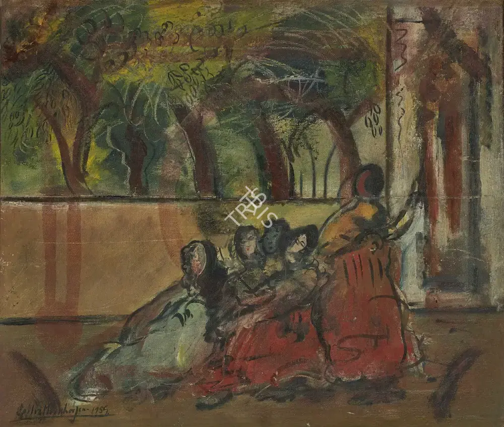 Mookherjea, Sailoz (Artist). Untitled, 1955 | Painting, AG.Mum/14.05.19, 2019 · Asta Guru