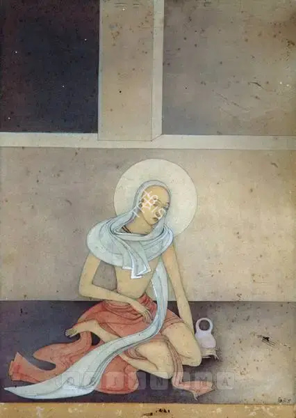 Majumdar, Kshitindranath (Artist). Shri Chaitanya In Gambhira, early 1960s | Painting, Os.Mum/21.03.09, 2009 · Osian's