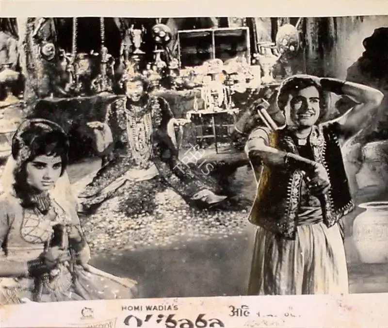 Anant Wadadeker (Cinematographer), Alibaba Aur Chaalees Chor, 1966, Lobby Card