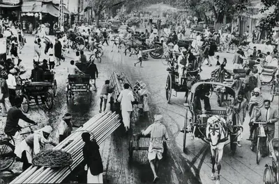 Raghu Rai (Photographer), Chawri Bazar Traffic, Delhi, 1966, Contemporary Photograph
