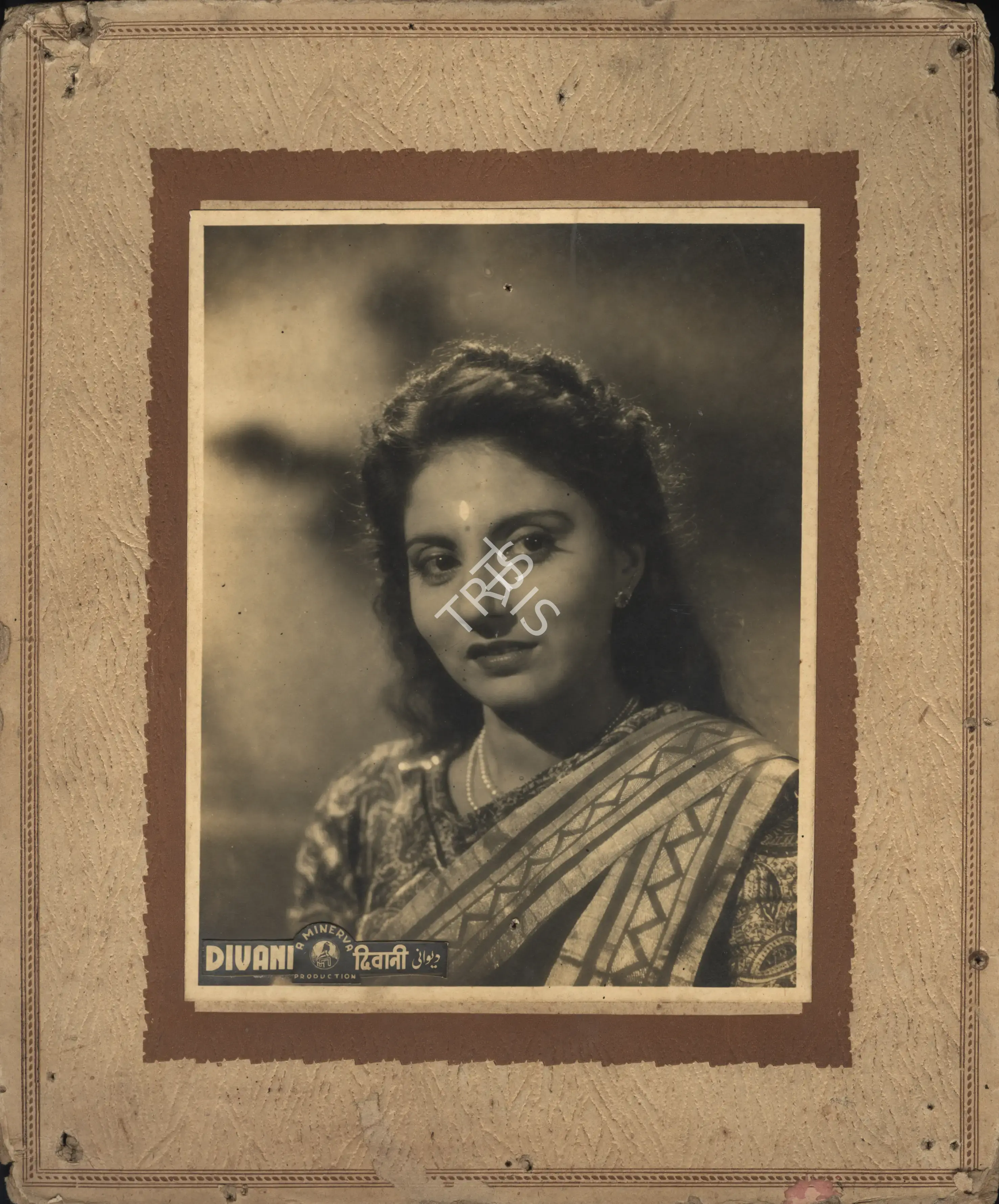 Sohrab Modi (Producer), Divani, 1947, Photographic Still Mounted on Lobby Card