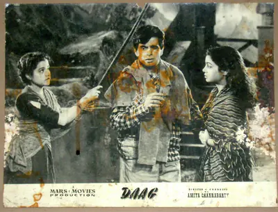 V. Babasaheb (Cinematographer), Daag, 1952, Lobby Card