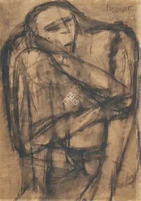 Akbar Padamsee (Artist), Seated Figure, 1964, Painting