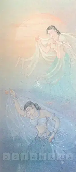 Bengal School (Artist), Apsara, 1950, Painting
