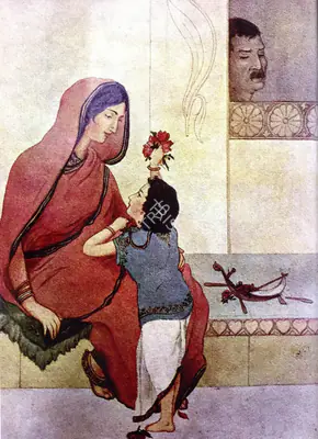 Sukhalata Rao (Artist), Mother and Son, 1930, Painting