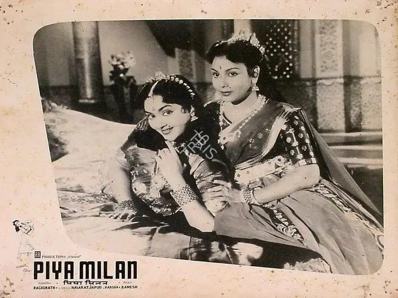 Raghunath (Director), Piya Milan, 1958, Lobby Card