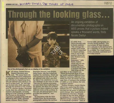Through the Loking Glass, 2006, Newspaper Clipping