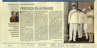 Irena Akbar (Reporter), Friends in a Frame, 2006, Newspaper Clipping