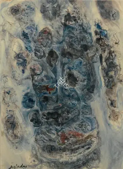 Ambadas (Artist), Untitled (Blue), 1966, Drawing