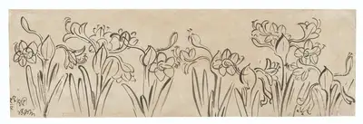 Mukherjee, B.B. (Artist). Untitled (Flowers), 1945 | Drawing, Ch.NeY/23.09.20, 2020 · Christie's