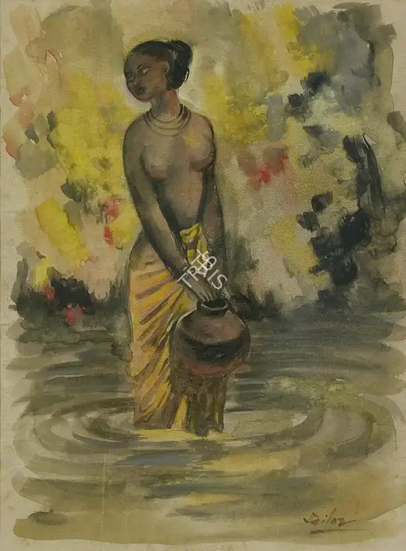 Sailoz Mookherjea (Artist), Untitled, 1940, Painting