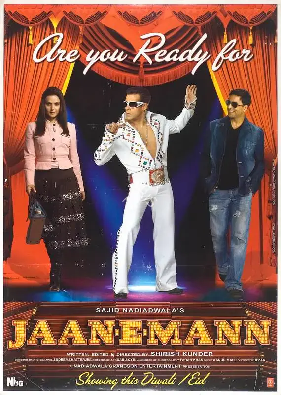 Sajid Nadiadwala (Producer), Jaan E Mann, 2006, Full Sheet Poster
