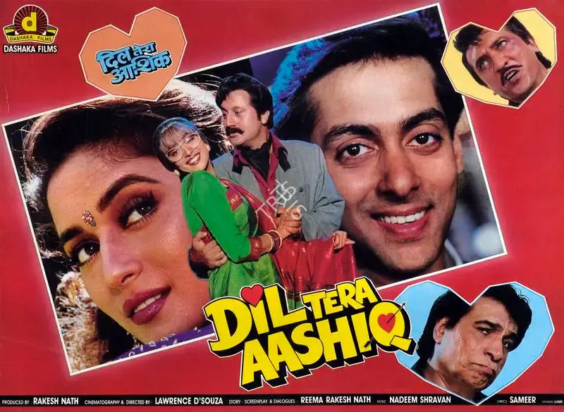 Rakesh Nath (Producer), Dil Tera Aashiq, 1993, Lobby Card