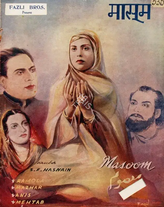 S.F. Hasnain (Director), Masoom, 1941, Song-Synopsis Booklet