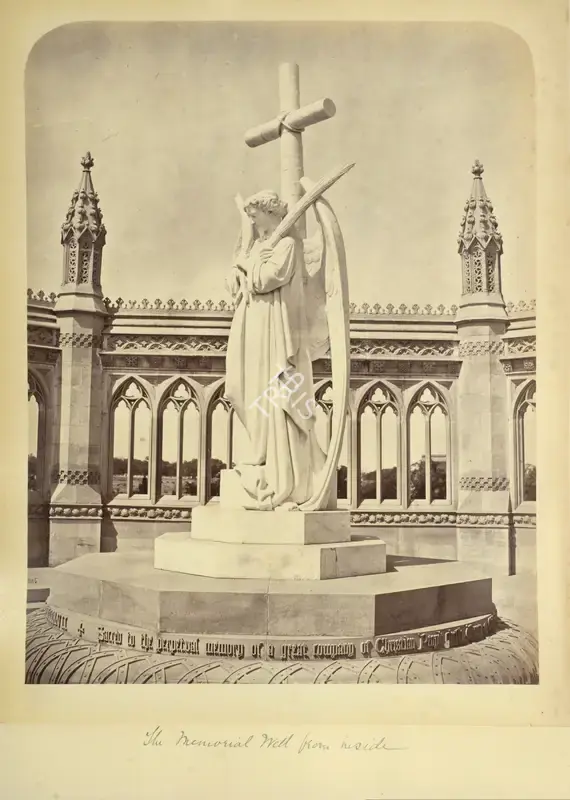 William Baker (Photographer), The Memorial Well from inside, Kanpur, 1865, Antiquarian Photograph