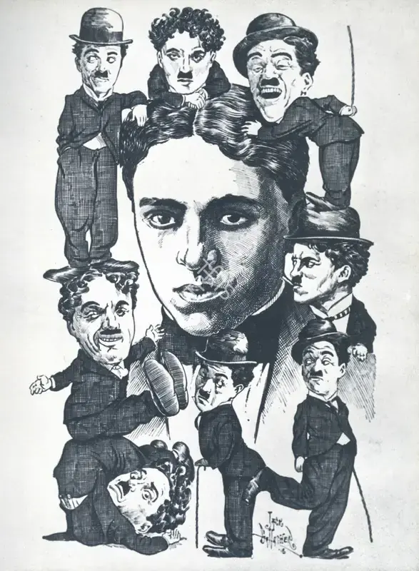 Unknown (Artist). Sketch of Charlie Chaplin. n.d. | Charles Chaplin, 1964 | Drawing | CinemaEducation | 00440384