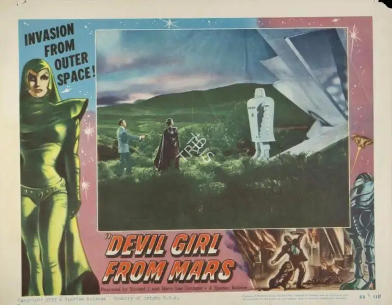 Jack Cox (Cinematographer), Devil Girl from Mars, 1954, Lobby Card