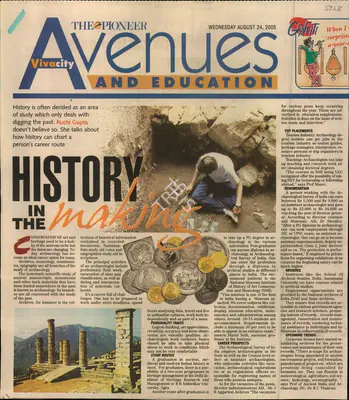 Ruchi Gupta (Writer), History in the Making, 2005, Newspaper Clipping