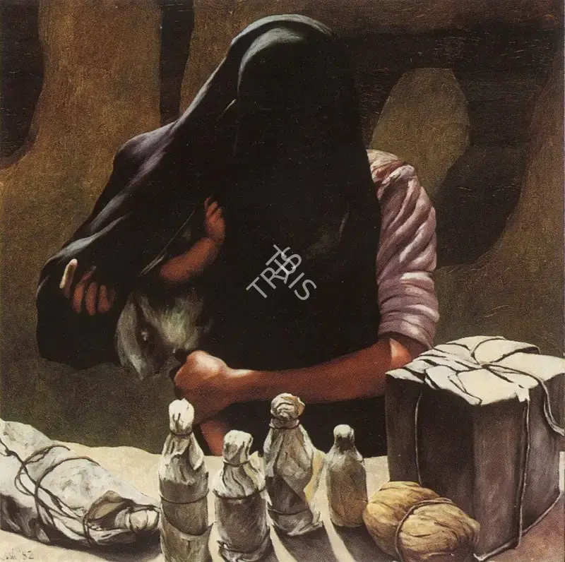 Bikash Bhattacharjee (Artist), To Wait For, 1982, Painting