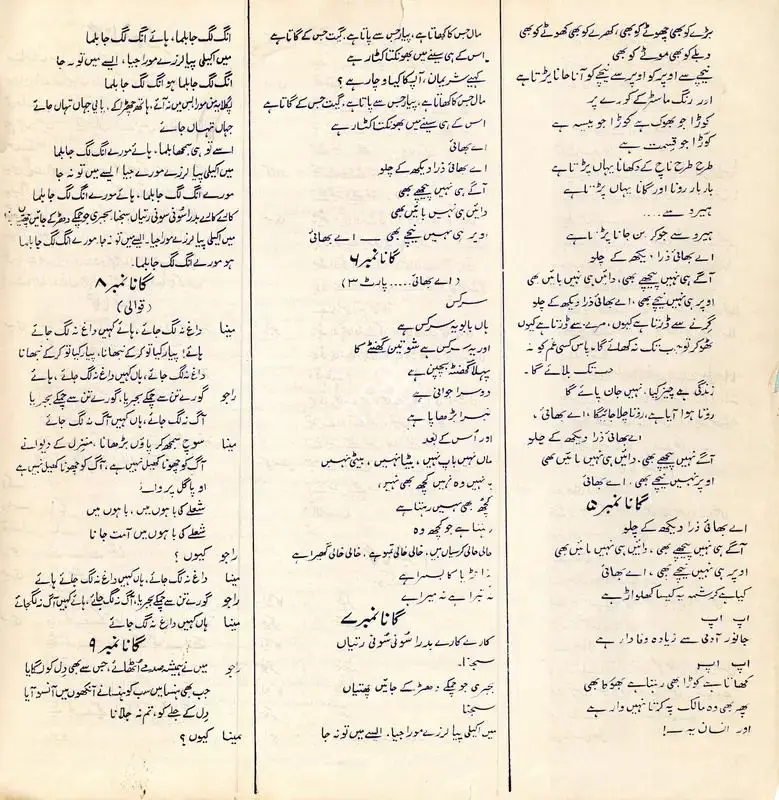 Raj Kapoor (Producer), Mera Naam Joker, 1970, Song Synopsis Booklet