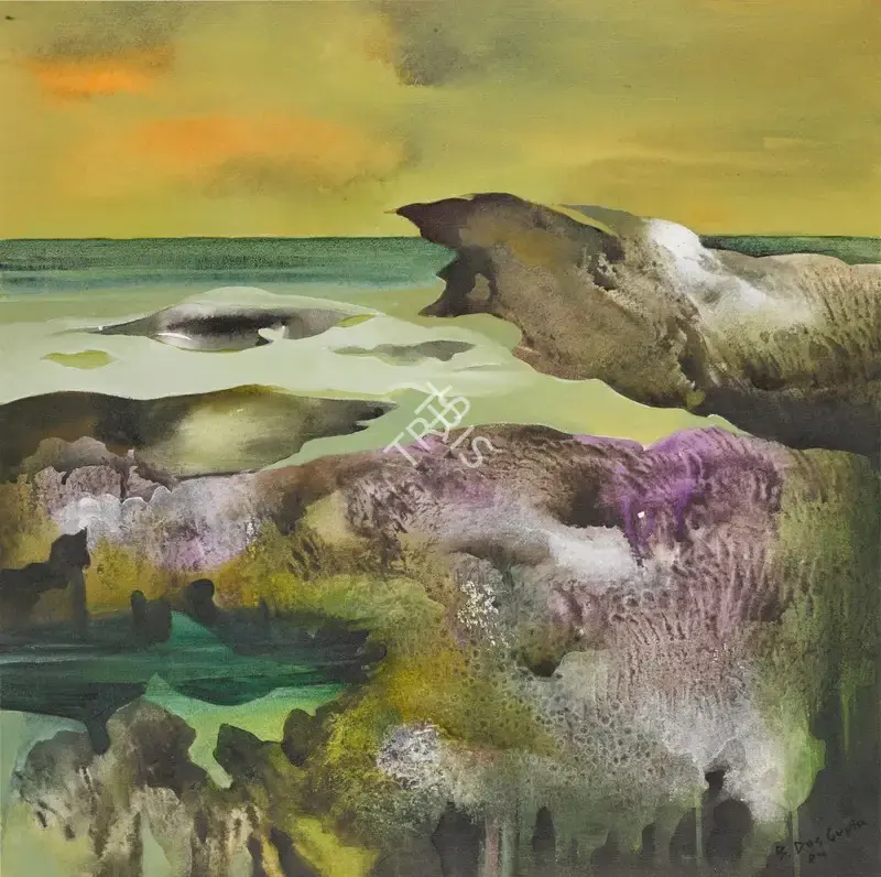 Bimal Dasgupta (Artist), Fantasy, 1984, Painting