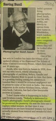 Saving Sunil, 2003, Newspaper Clipping