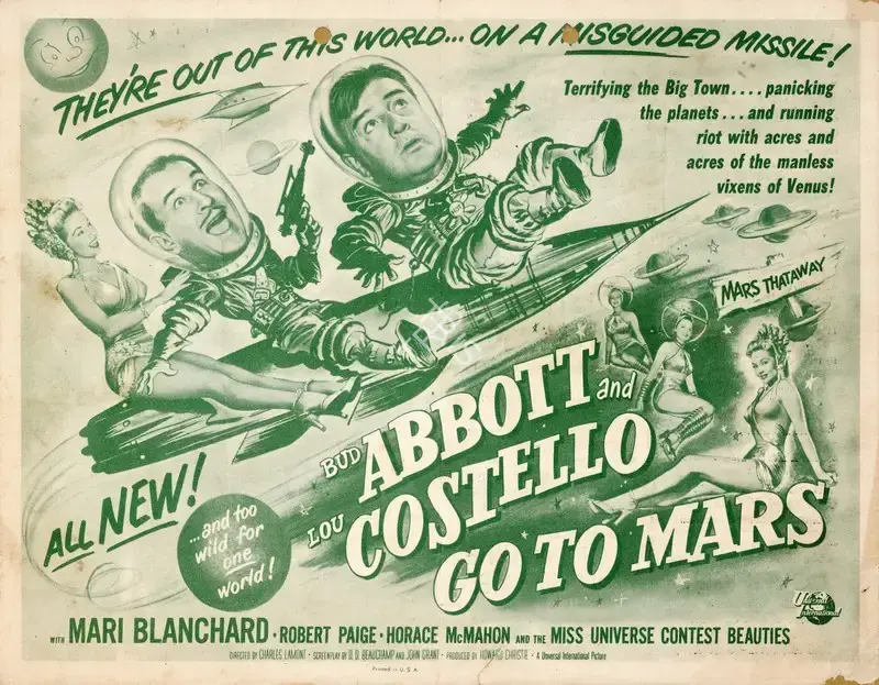 Charles Lamont (Director), Abbott And Costello Go To Mars, 1953, Handbill