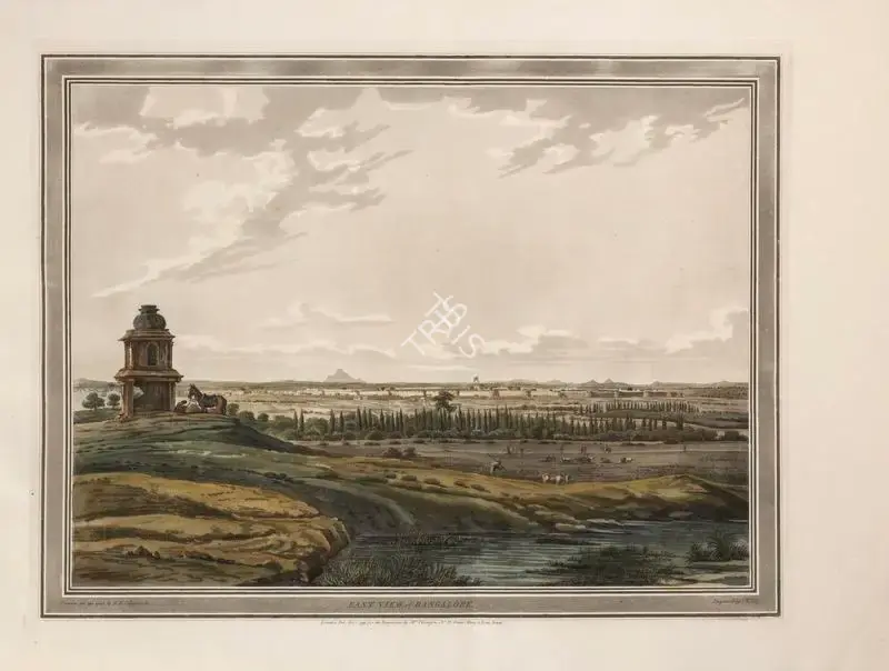 John William Edy (Engraver), East View of Banglore, 1793, Engraving