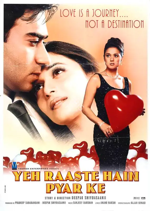 Pradip Sadarangani (Producer), Yeh Raaste Hain Pyar Ke, 2001, Full Sheet Poster