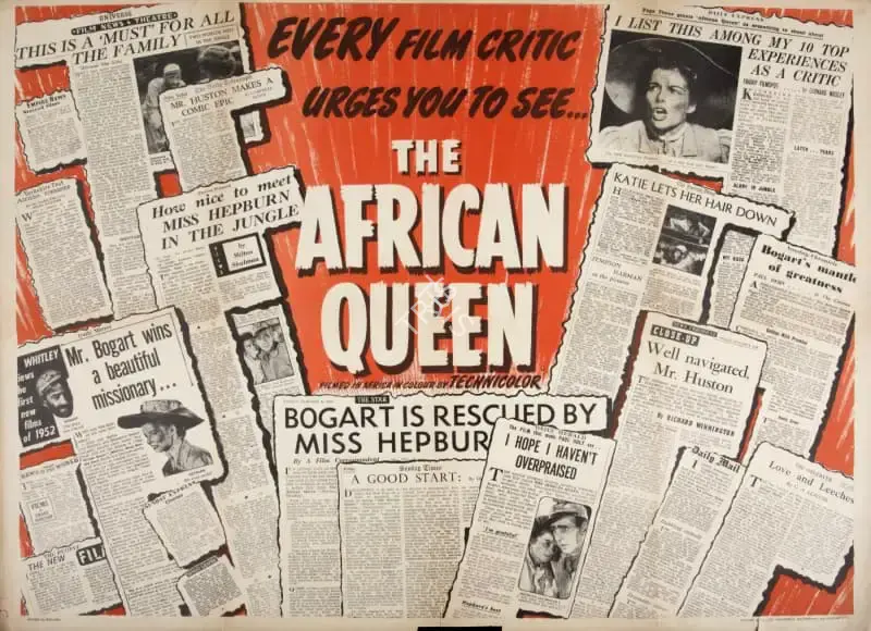 John Huston (Director), The African Queen, 1951, Poster