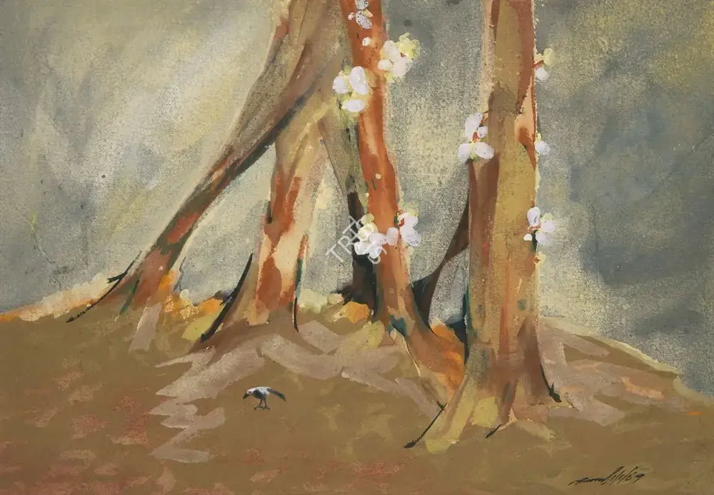 Ghose, Gopal (Artist). Untitled, 1969 | Painting, AG.Mum/21.12.17, 2017 · Asta Guru