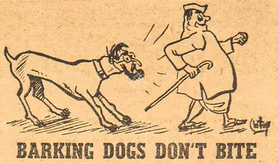 Basu Chatterjee (Cartoonist), Barking Dogs Don't Bite, 1952, Cartoons