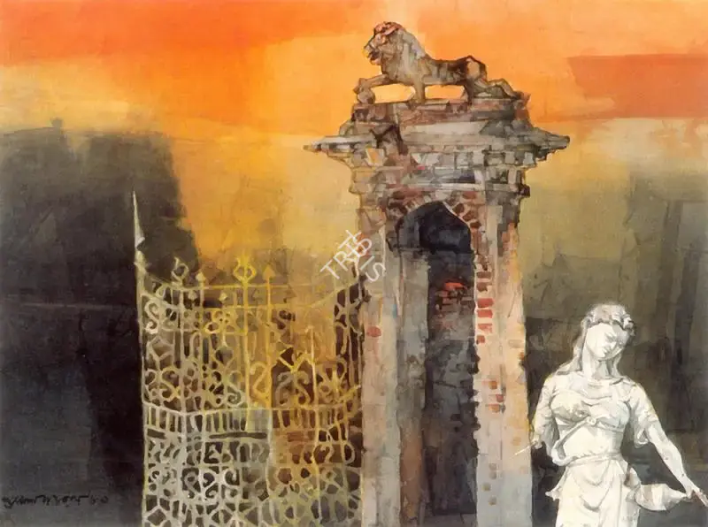 Ray, Shyamal Dutta (Artist). Untitled, n.d. | Painting, Ch.Lon/04.06.97