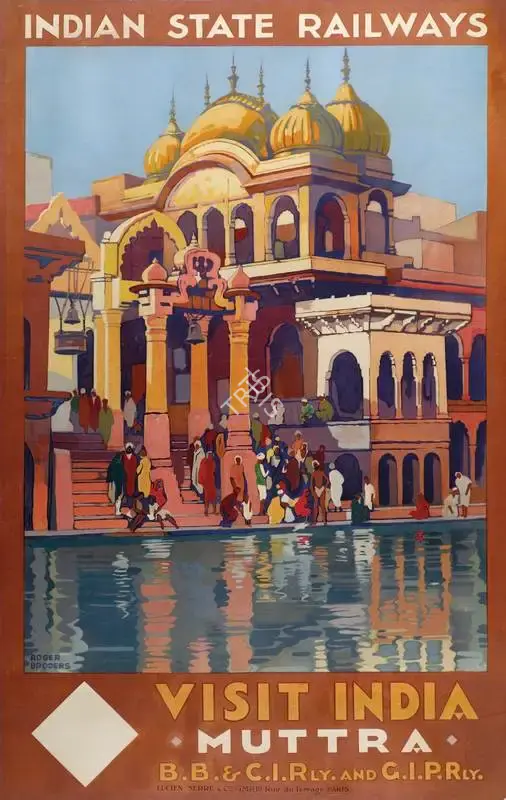 After Roger Broders (Artist), Visit India, 1928, Travel Publicity Related Art & Poster