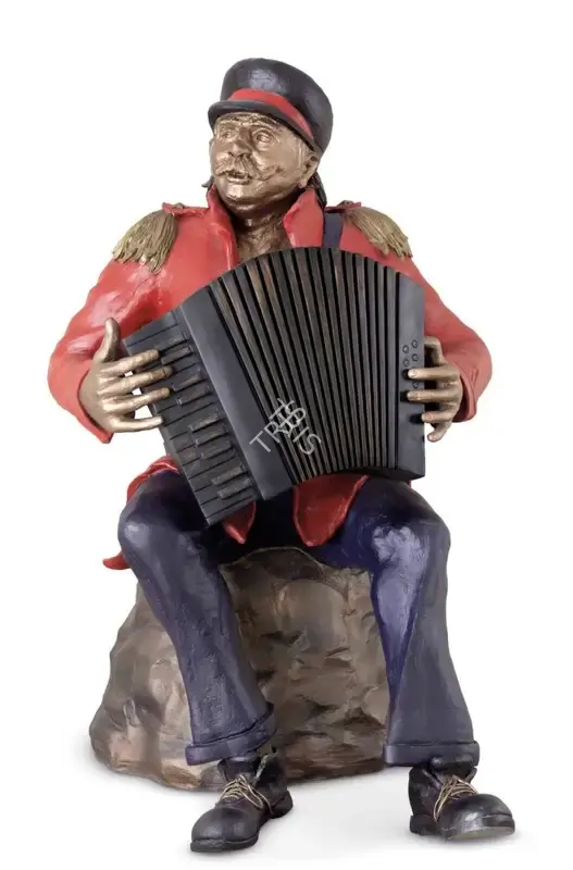 Khanna, Krishen (Artist). Retired Captain Ramesh Kumar Accordion Wale, n.d. | Sculpture, AG.Mum/16.12.24, 2024 · Asta Guru