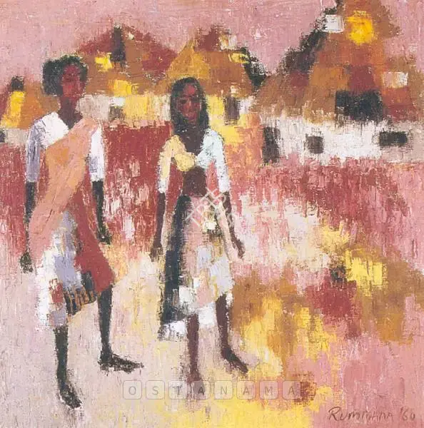 Rummana Said (Artist), South India Fishing Women, 1960, Painting