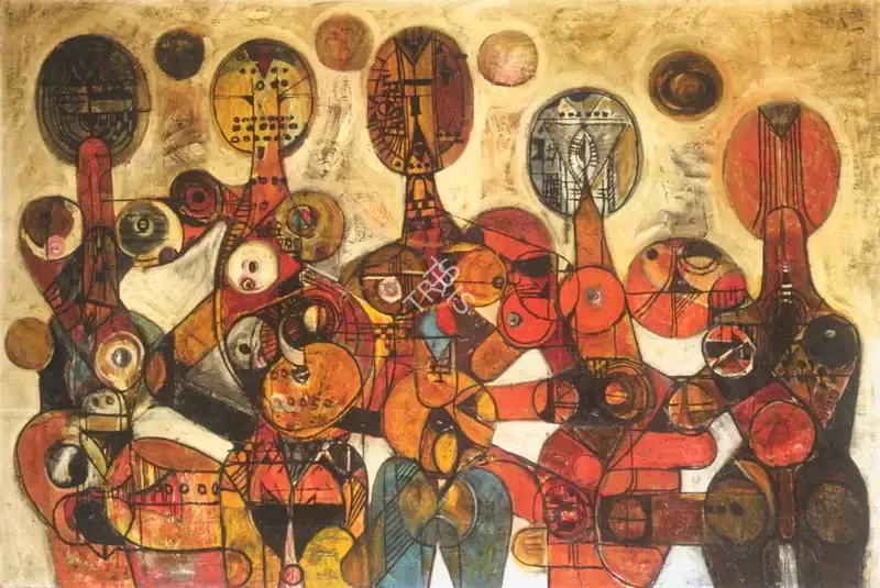 Avinash Chandra (Artist), Fun and Games, 1961, Painting