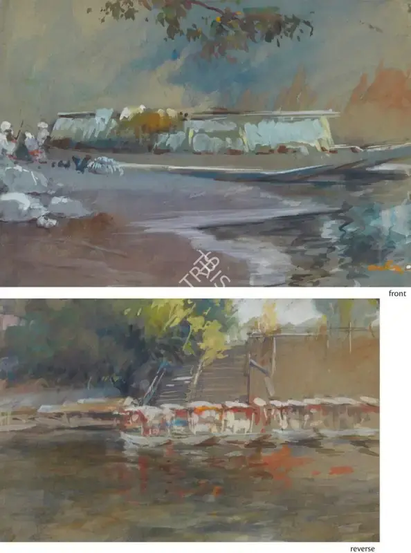 N.S. Bendre (Artist), Untitled (Landscape), 1945, Painting