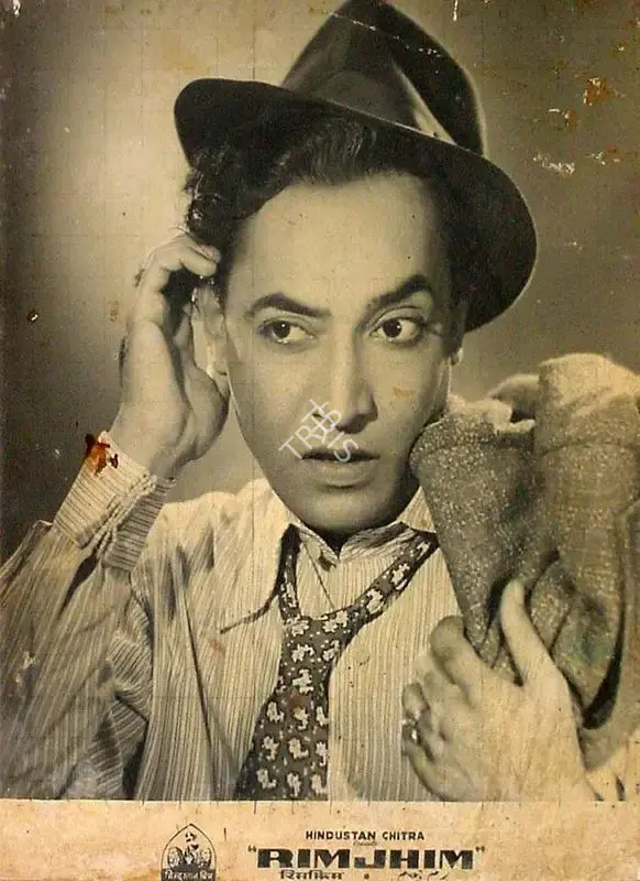 Kishore Sahu (Producer), Rimjhim, 1949, Lobby Card
