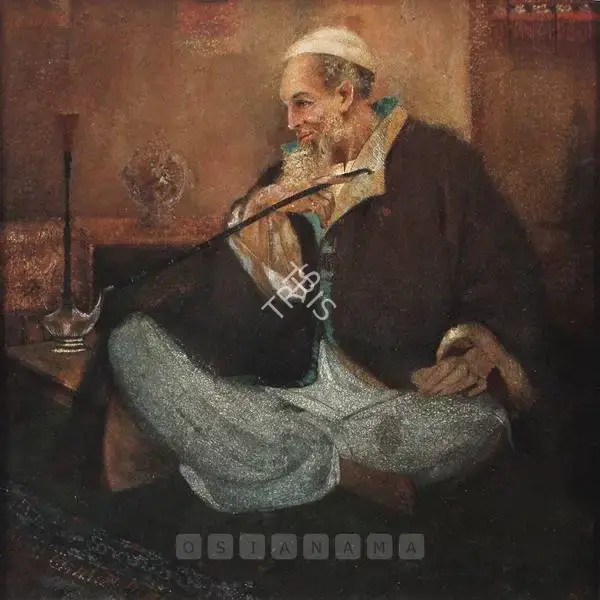 D.P. Roy Chowdhury (Artist), The Hookah Smoker, 1925, Painting