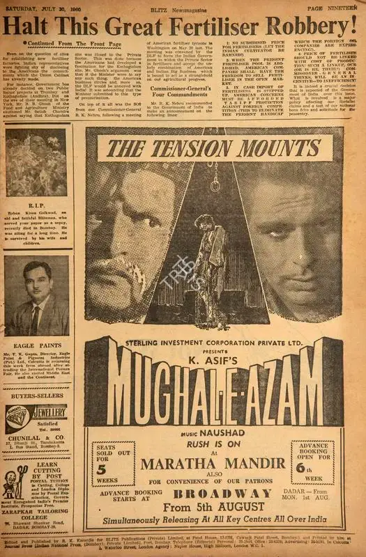 Mughal-E-Azam , 1960, Film Review