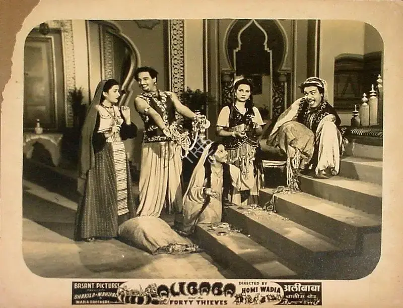 Anant Wadadeker (Cinematographer), Alibaba Aur Chaalees Chor, 1954, Lobby Card