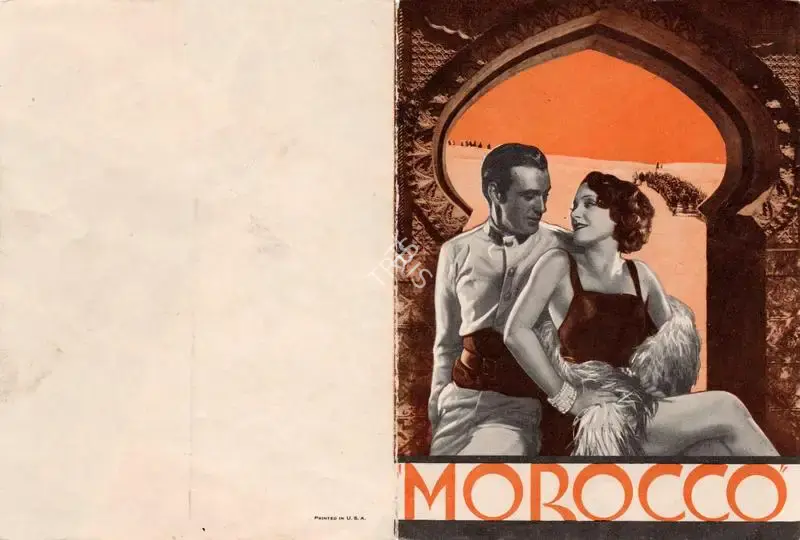 Josef von Sternberg (Director), Morocco, 1930, Handbill