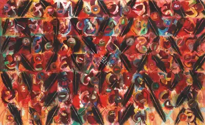 G.M. Sheikh (Artist), Alphabet Stories II, 2007, Painting