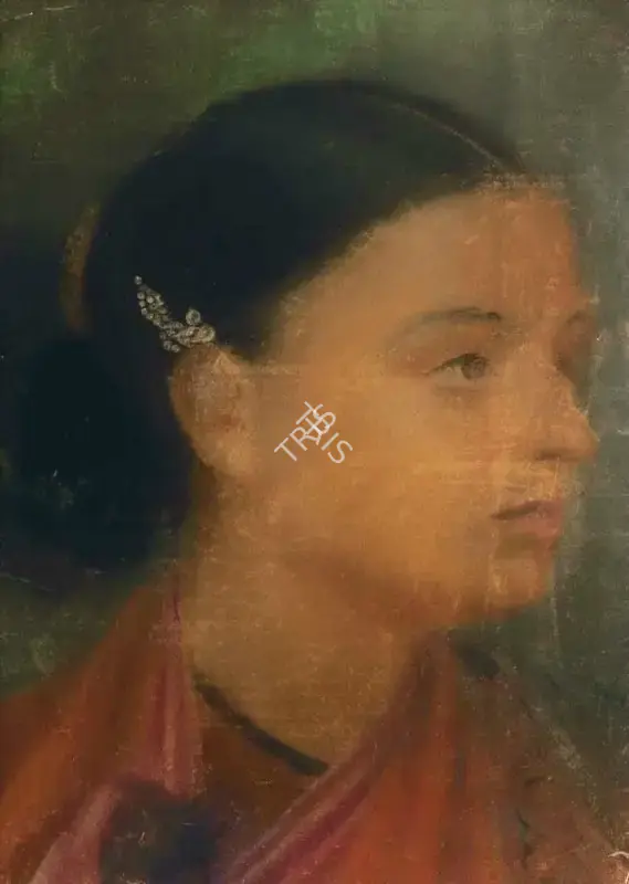 Dhurandhar, M.V. (Artist). Portrait of a Lady, n.d. | Drawing, Pu.Mum/21.04.16, 2016 · Pundole