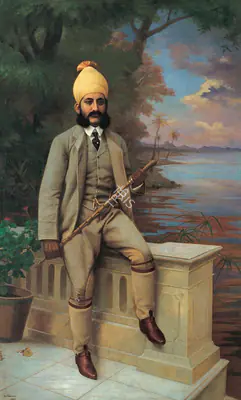 Raja Ravi Varma (Artist), Portrait of the Nizam of Hyderabad: Mr. Mehbood Ali Khan - Asaf Jah VI, 1902, Painting